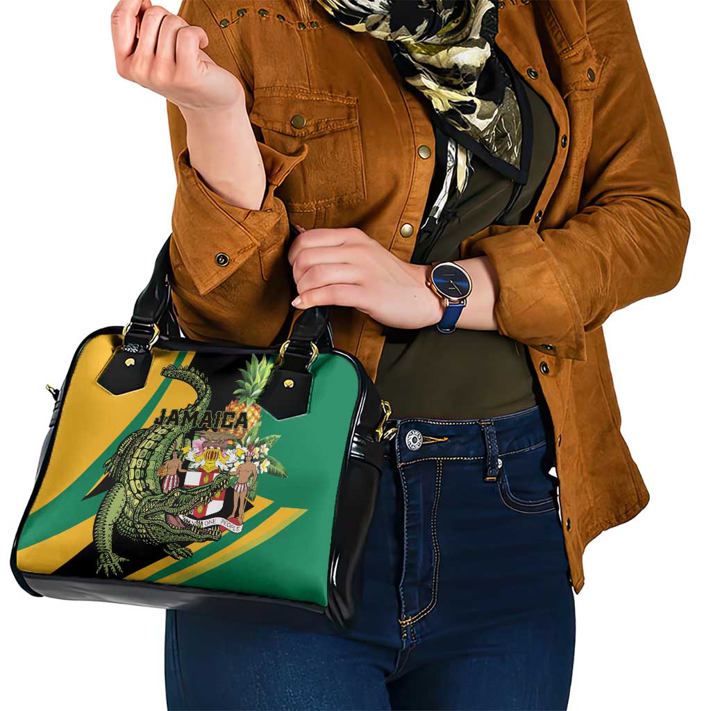 Jamaica Crocodile Shoulder Handbag Pineapple Tropical Style LT01