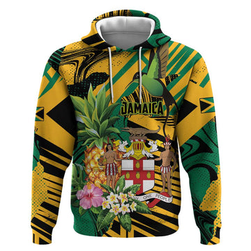 Personalized Jamaica Red-billed Streamertail Hoodie Pineapple Tropical Style LT01