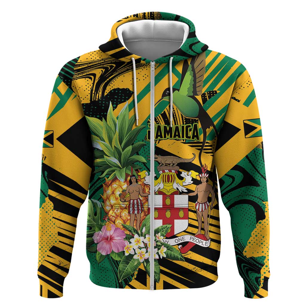 Personalized Jamaica Red-billed Streamertail Hoodie Pineapple Tropical Style LT01