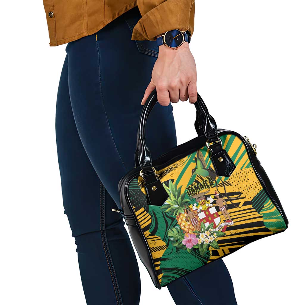 Jamaica Red-billed Streamertail Shoulder Handbag Pineapple Tropical Style LT01