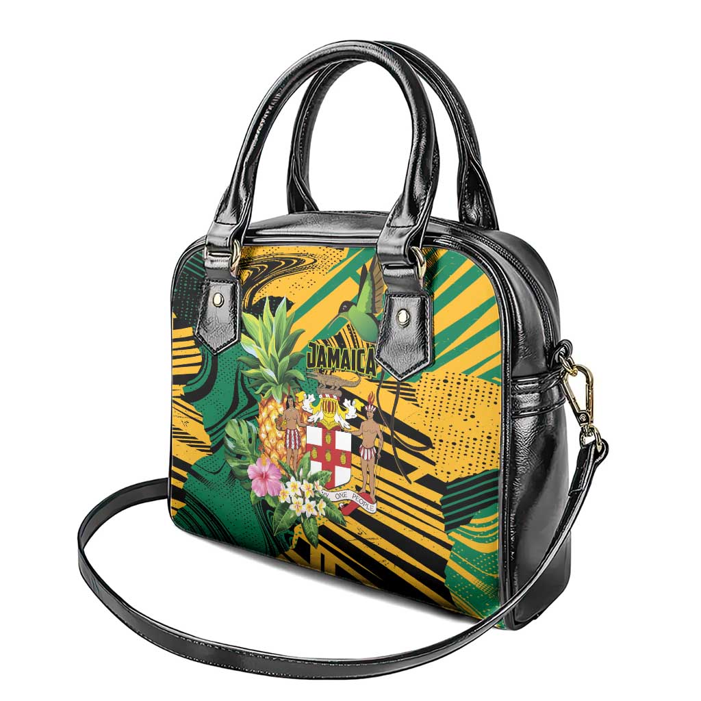 Jamaica Red-billed Streamertail Shoulder Handbag Pineapple Tropical Style LT01