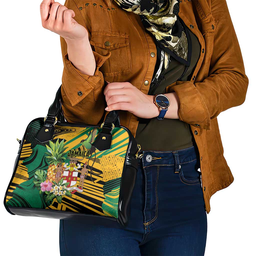 Jamaica Red-billed Streamertail Shoulder Handbag Pineapple Tropical Style LT01