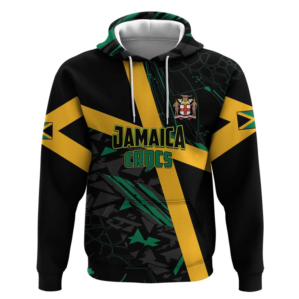 Custom Rugby Jamaica Crocs Hoodie Cool Runnings on Grass LT01