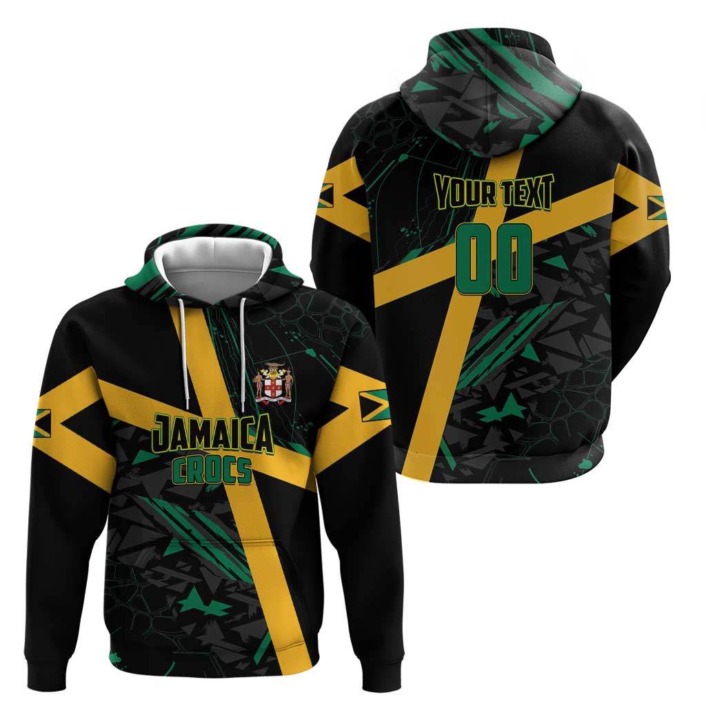 Custom Rugby Jamaica Crocs Hoodie Cool Runnings on Grass LT01