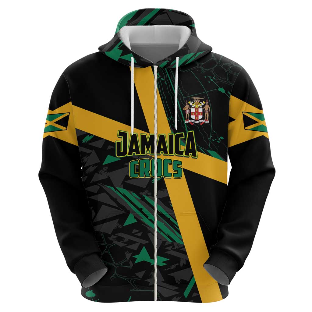 Custom Rugby Jamaica Crocs Hoodie Cool Runnings on Grass LT01