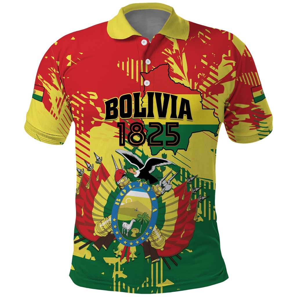 Personalized Bolivia 1825 Polo Shirt Coat Of Arms Flag Colors LT01
