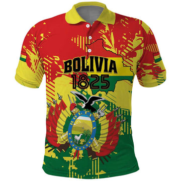 Personalized Bolivia 1825 Polo Shirt Coat Of Arms Flag Colors LT01
