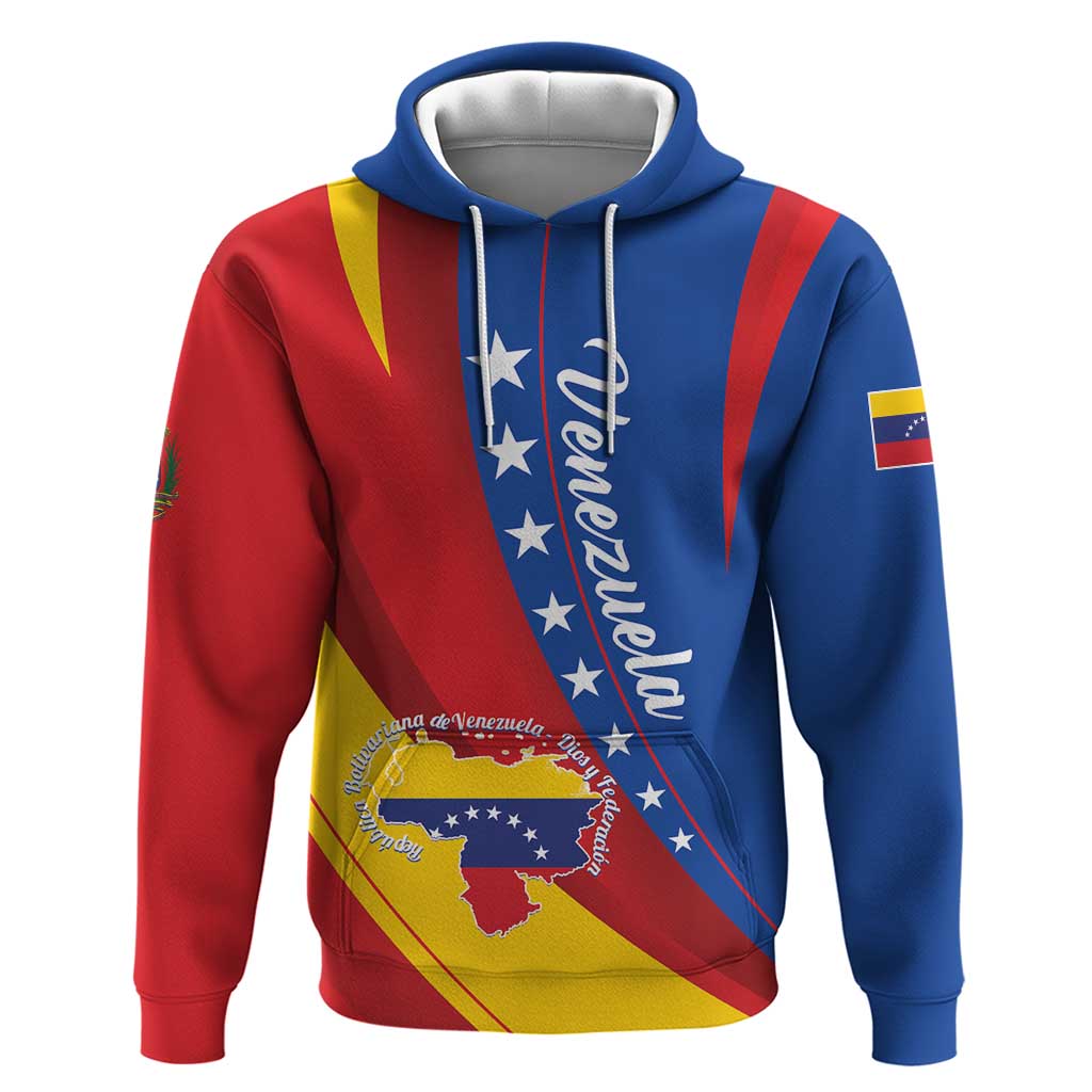 Personalized Venezuela Hoodie Dios y Federacion Curve Star LT01