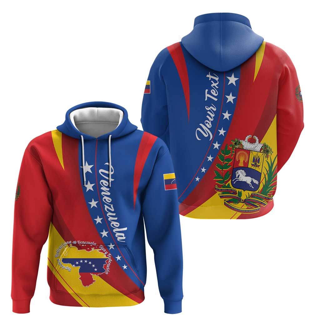 Personalized Venezuela Hoodie Dios y Federacion Curve Star LT01