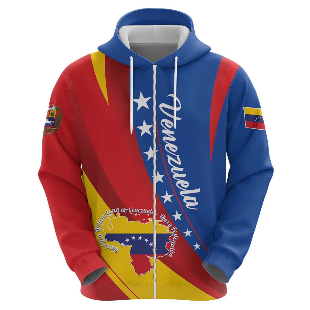 Personalized Venezuela Hoodie Dios y Federacion Curve Star LT01