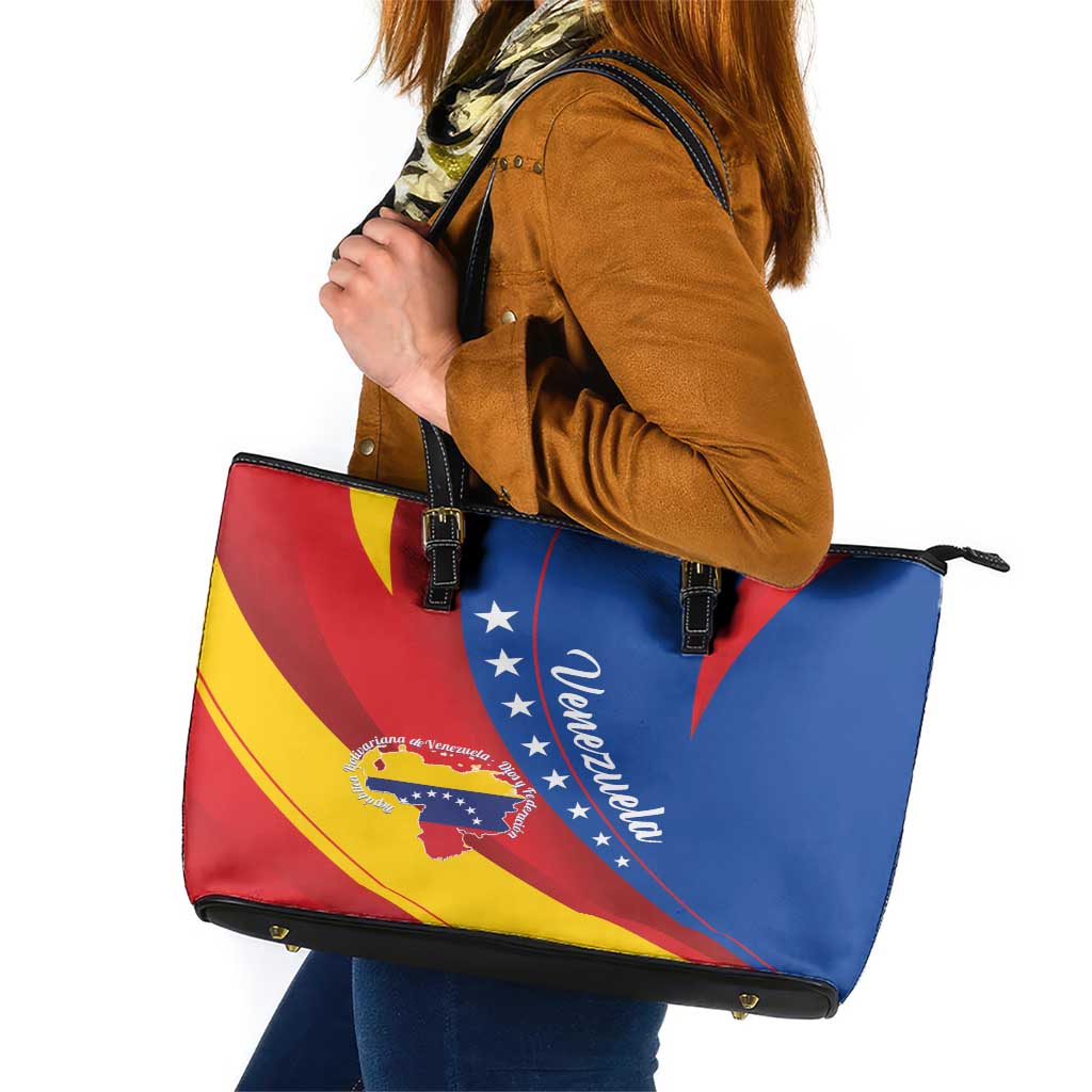 Venezuela Leather Tote Bag Dios y Federacion Curve Star LT01