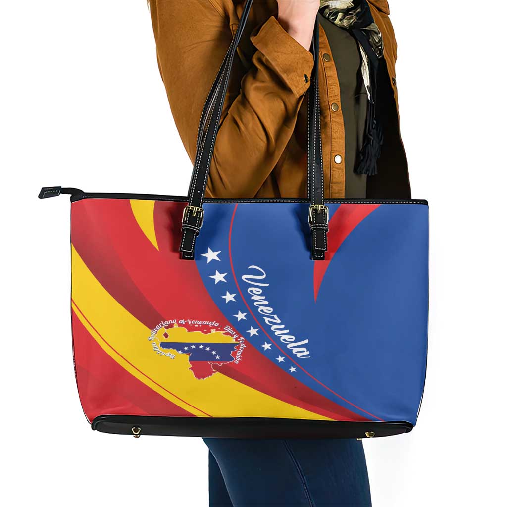 Venezuela Leather Tote Bag Dios y Federacion Curve Star LT01