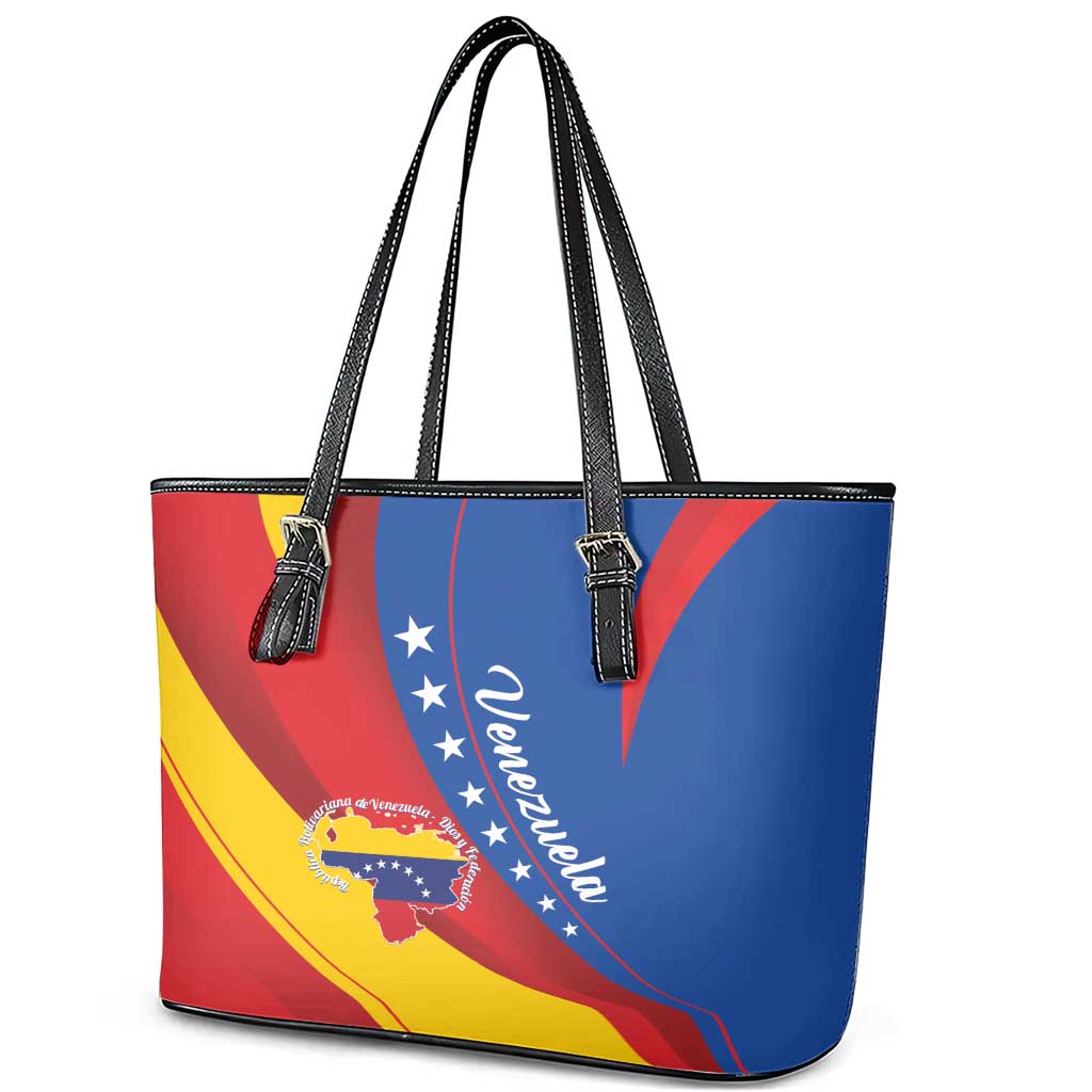 Venezuela Leather Tote Bag Dios y Federacion Curve Star LT01