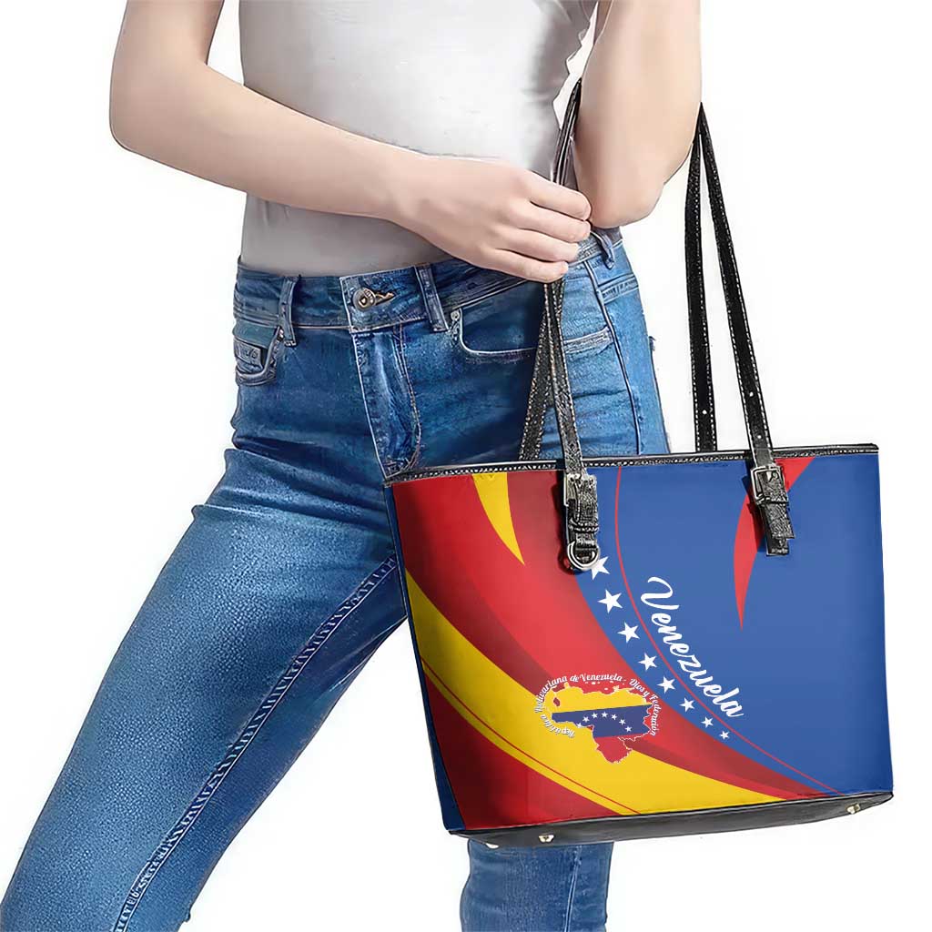 Venezuela Leather Tote Bag Dios y Federacion Curve Star LT01