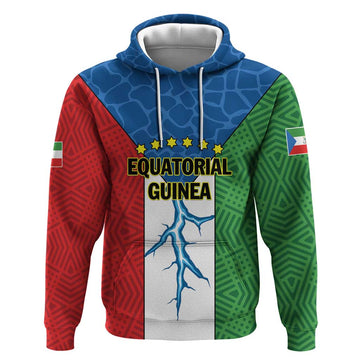 Personalized Equatorial Guinea Hoodie Unidad Paz Justicia LT01