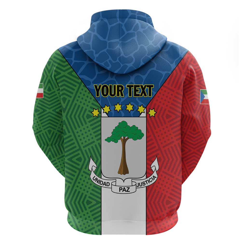 Personalized Equatorial Guinea Hoodie Unidad Paz Justicia LT01