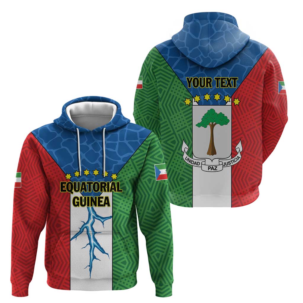 Personalized Equatorial Guinea Hoodie Unidad Paz Justicia LT01