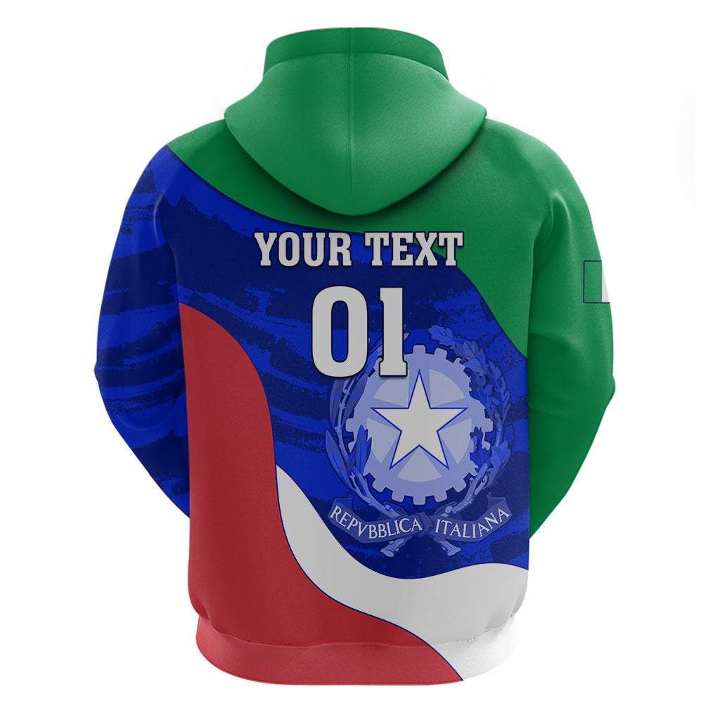 Custom Italy Rugby Hoodie Forza Azzurri 2023 World Cup LT01