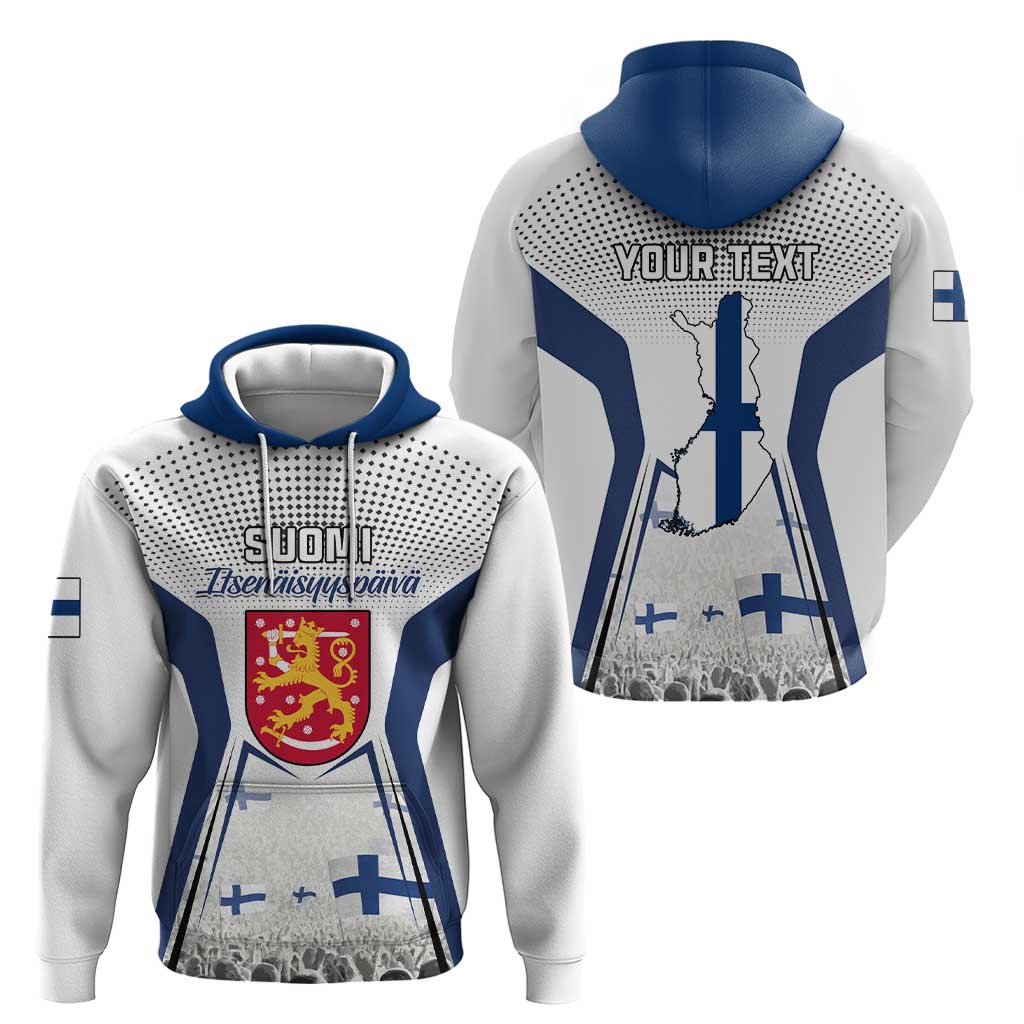 Personalised Finland Independence Day Hoodie Suomi Coat Of Arms Special Version LT01