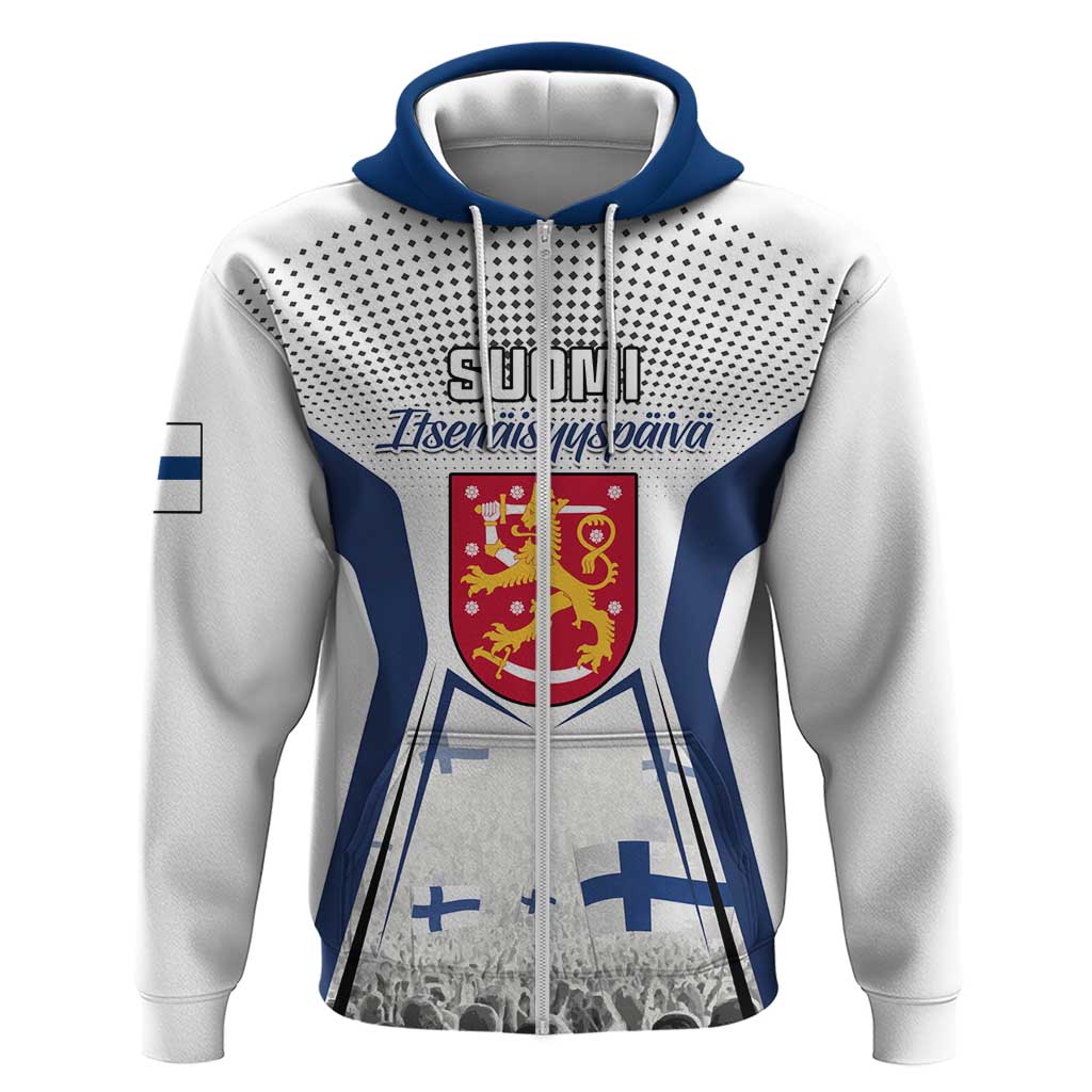 Personalised Finland Independence Day Hoodie Suomi Coat Of Arms Special Version LT01