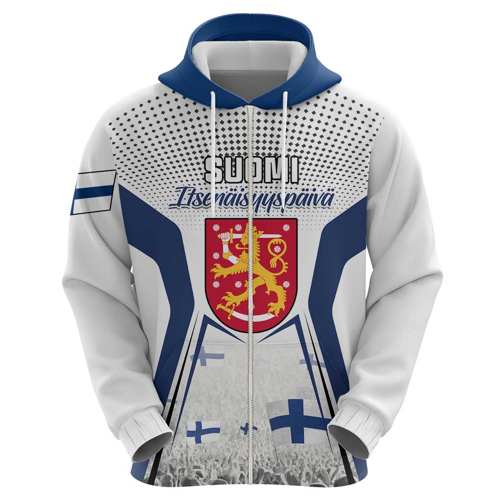 Personalised Finland Independence Day Hoodie Suomi Coat Of Arms Special Version LT01
