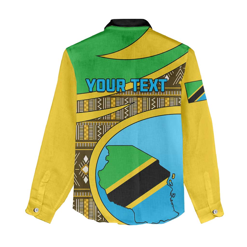 Personalized Tanzania Independence Day Women Casual Shirt with Tanzanian Coat of Arms and African Pattern LT01
