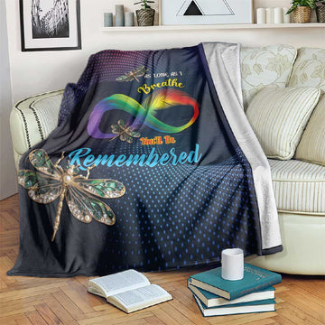 As Long As I Breathe You'll Be Remembered Blanket Luxury Dragonfly - Feather Infinity LT01