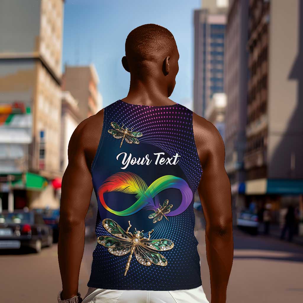 Personalized As Long As I Breathe You'll Be Remembered Men Tank Top Luxury Dragonfly - Feather Infinity LT01