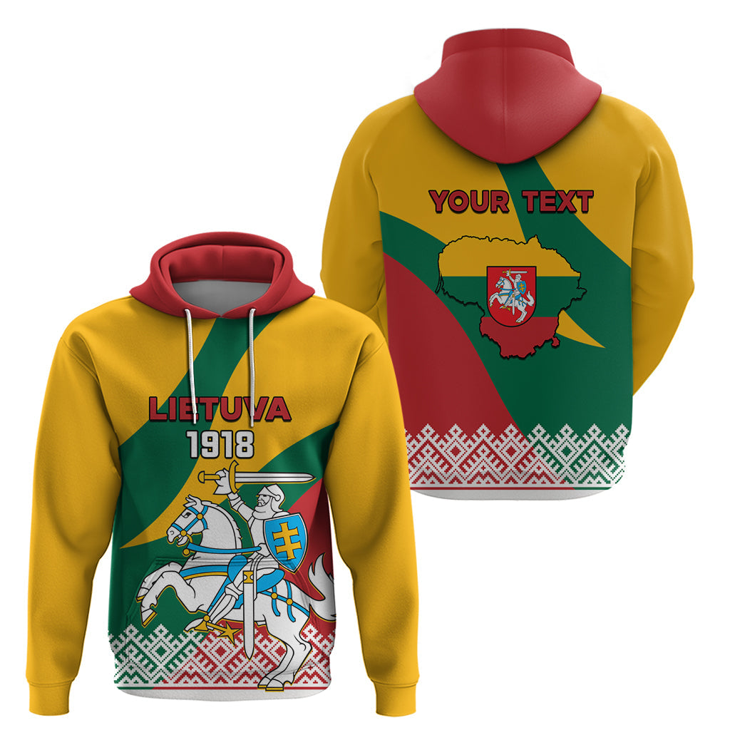 Lithuania Independence Day Personalized Hoodie Lietuva Vytis 106th Anniversary LT01