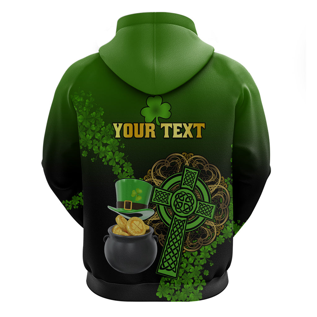 Leprechaun Hat Gold Coins St Patricks Day Personalized Hoodie With Irish Celtic Shamrock LT01