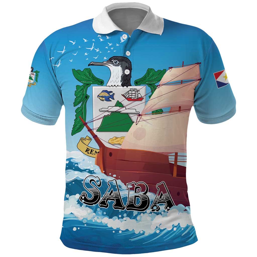 Personalized Saba Polo Shirt Sailboat Remis Velisque LT01