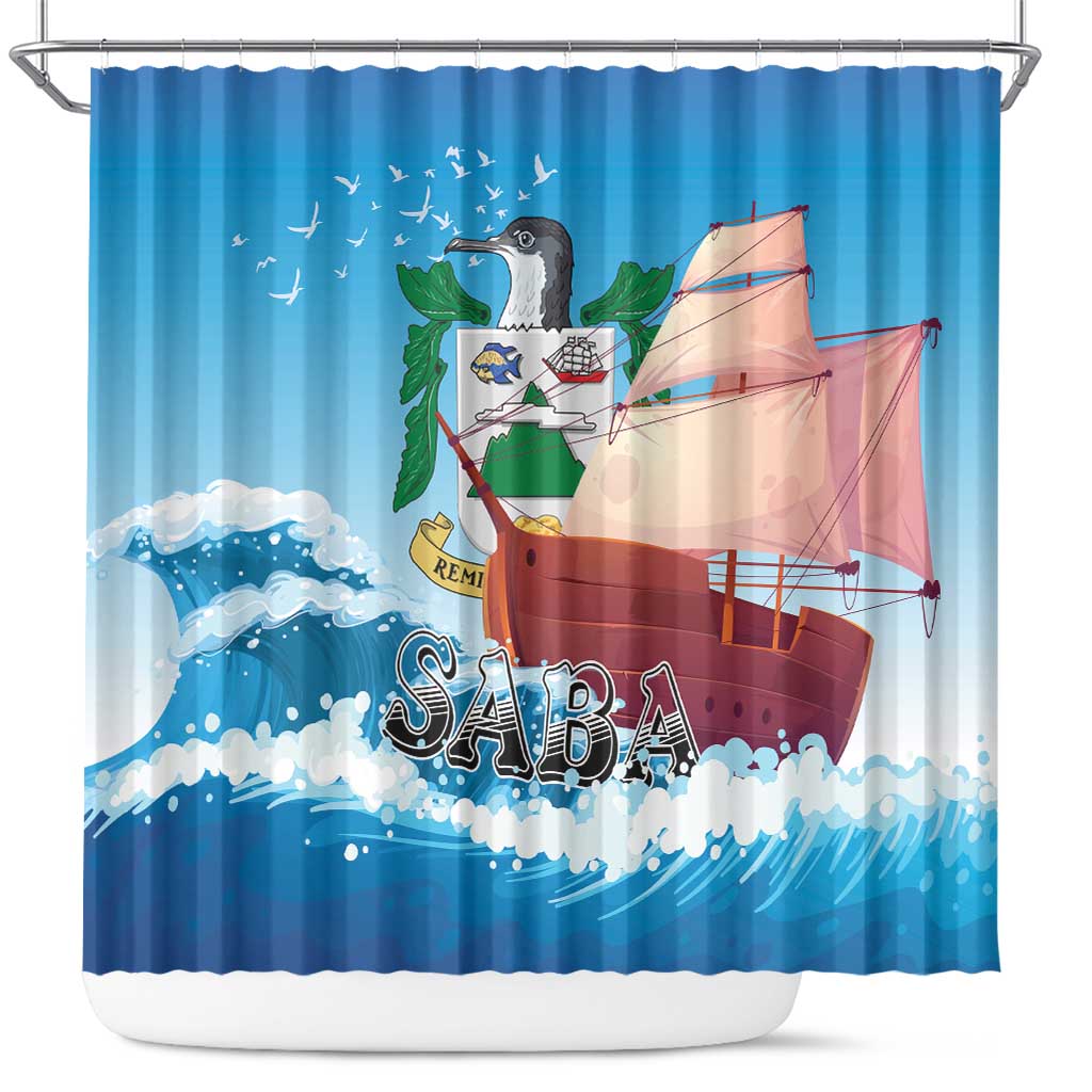 Saba Shower Curtain Sailboat Remis Velisque LT01
