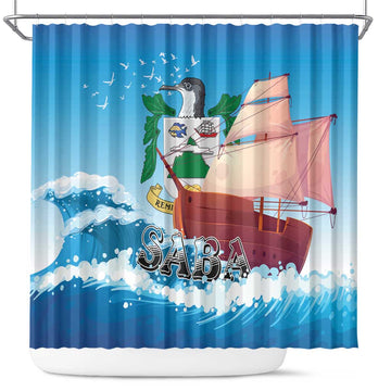Saba Shower Curtain Sailboat Remis Velisque LT01