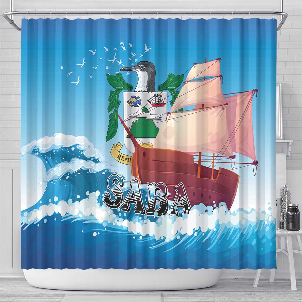 Saba Shower Curtain Sailboat Remis Velisque LT01