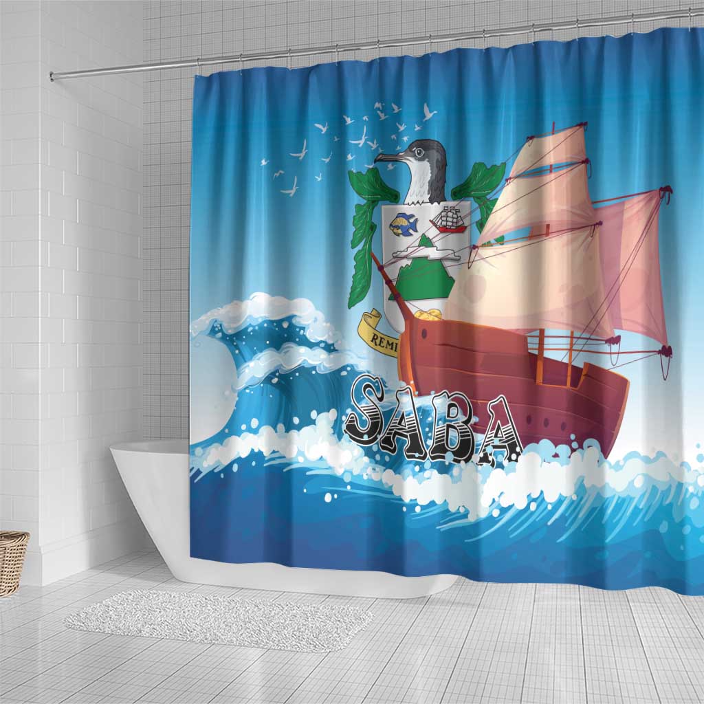 Saba Shower Curtain Sailboat Remis Velisque LT01