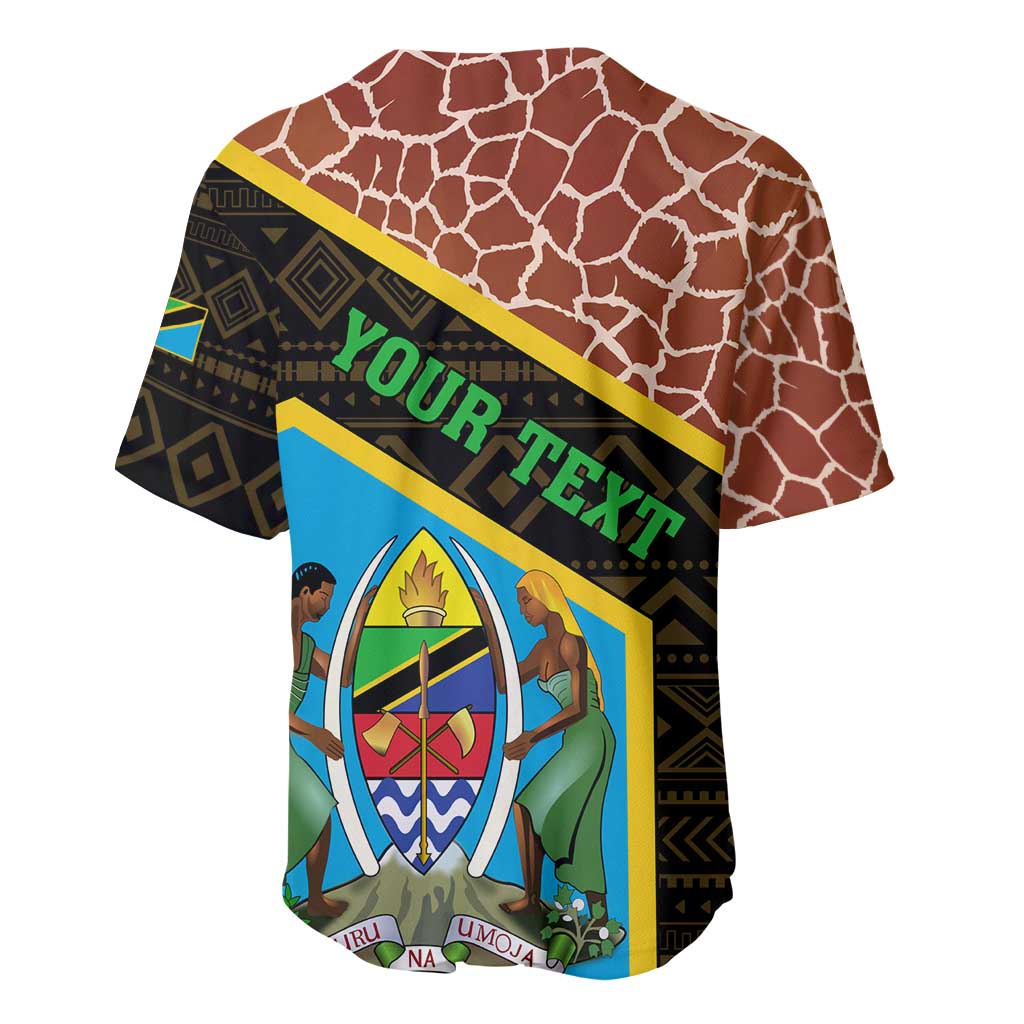 Tanzania Union Day 2024 Baseball Jersey Uhuru na Umoja Giraffe Pattern LT01