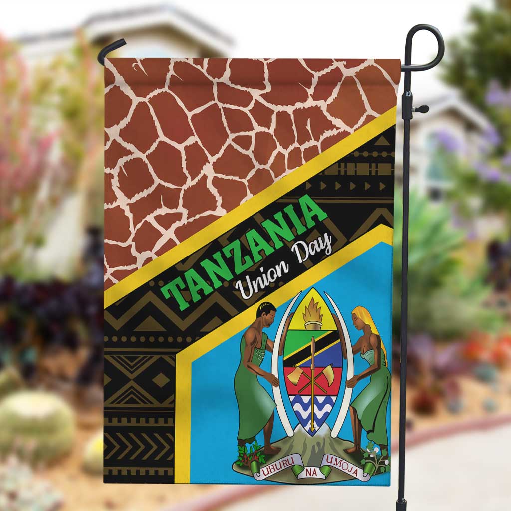 Tanzania Union Day 2024 Garden Flag Uhuru na Umoja Giraffe Pattern LT01