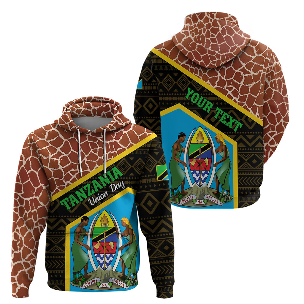 Tanzania Union Day 2024 Hoodie Uhuru na Umoja Giraffe Pattern LT01