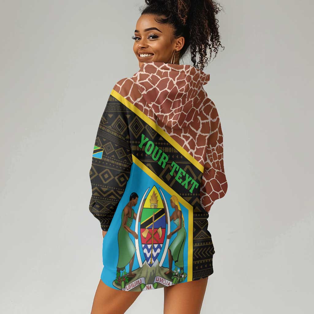 Tanzania Union Day 2024 Hoodie Dress Uhuru na Umoja Giraffe Pattern LT01