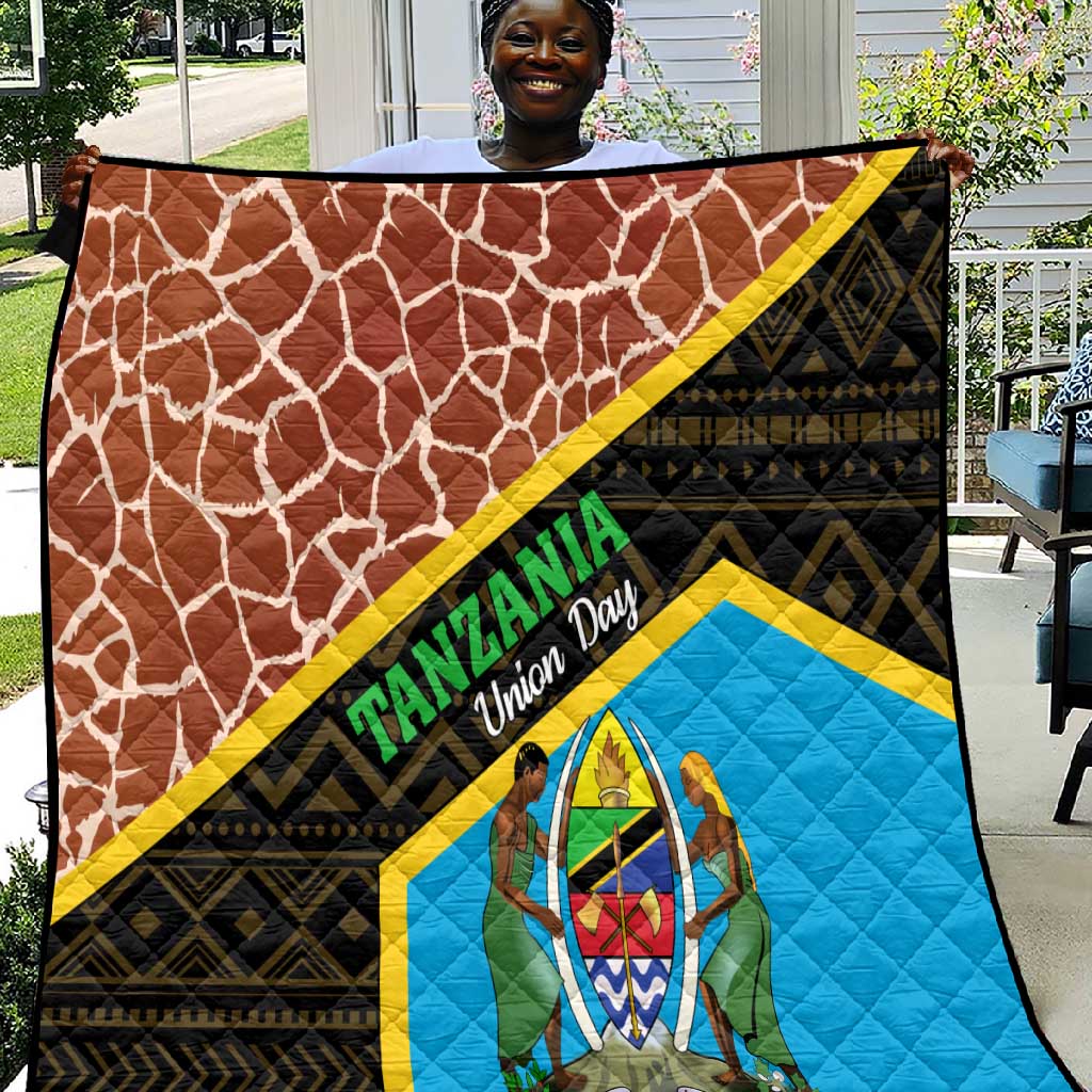 Tanzania Union Day 2024 Quilt Uhuru na Umoja Giraffe Pattern LT01