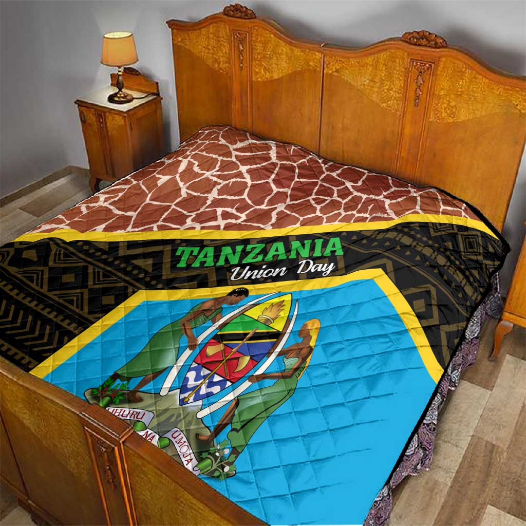 Tanzania Union Day 2024 Quilt Uhuru na Umoja Giraffe Pattern LT01