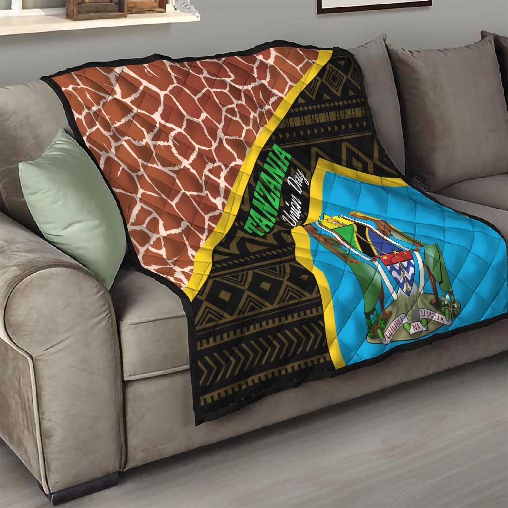 Tanzania Union Day 2024 Quilt Uhuru na Umoja Giraffe Pattern LT01