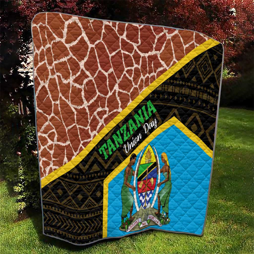 Tanzania Union Day 2024 Quilt Uhuru na Umoja Giraffe Pattern LT01