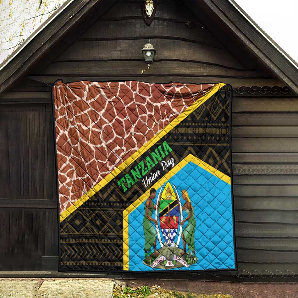 Tanzania Union Day 2024 Quilt Uhuru na Umoja Giraffe Pattern LT01