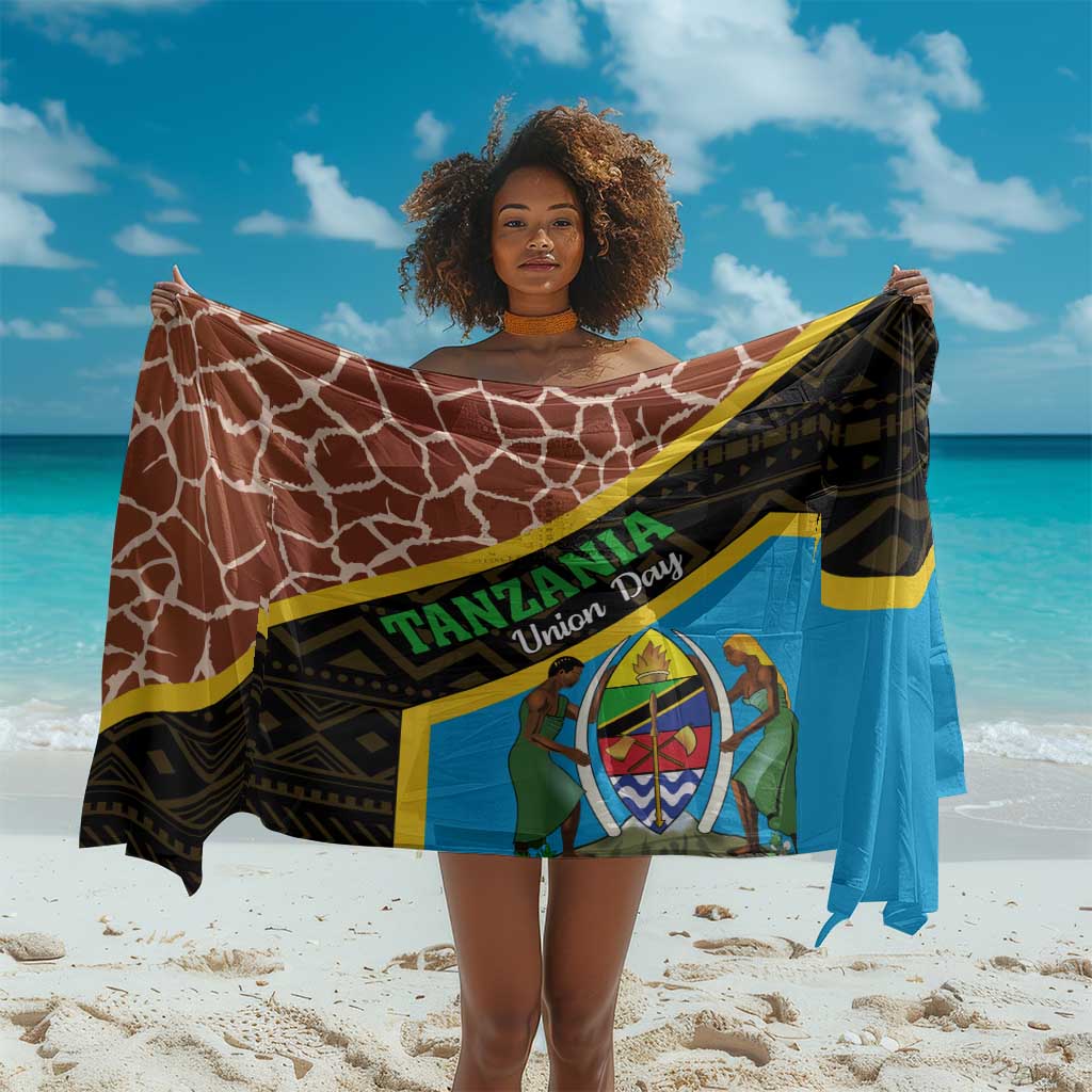Tanzania Union Day 2024 Sarong Uhuru na Umoja Giraffe Pattern LT01