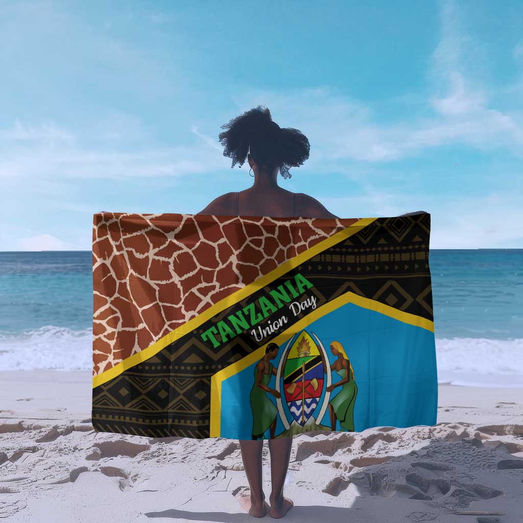 Tanzania Union Day 2024 Sarong Uhuru na Umoja Giraffe Pattern LT01
