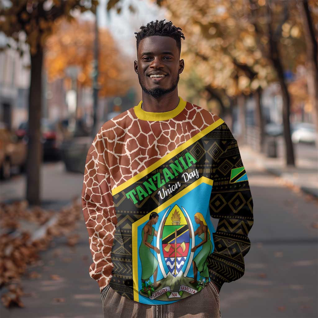 Tanzania Union Day 2024 Sweatshirt Uhuru na Umoja Giraffe Pattern LT01