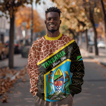 Tanzania Union Day 2024 Sweatshirt Uhuru na Umoja Giraffe Pattern LT01