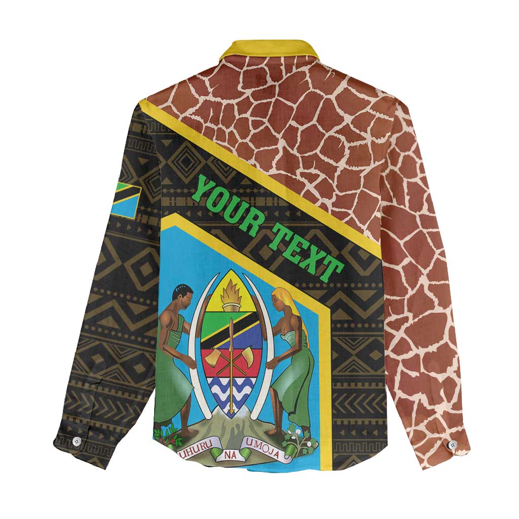 Tanzania Union Day 2024 Women Casual Shirt Uhuru na Umoja Giraffe Pattern LT01