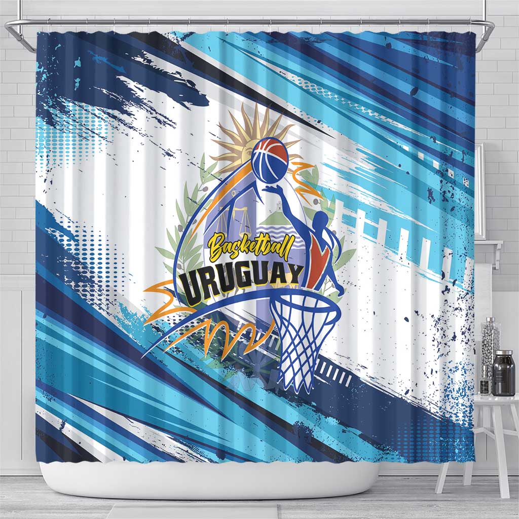 Uruguay Basketball Shower Curtain Charruas Go Champion LT01
